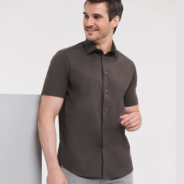 Russell Athletic Collection Short Sleeve Easy Care Fitted Shirt Thumbnail