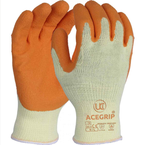 ACEGRIP-Orange Premium Latex Grip Glove Thumbnail