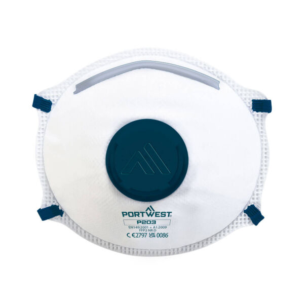 P203 FFP2 Valved Dolomite Respirator (Pk10) Thumbnail